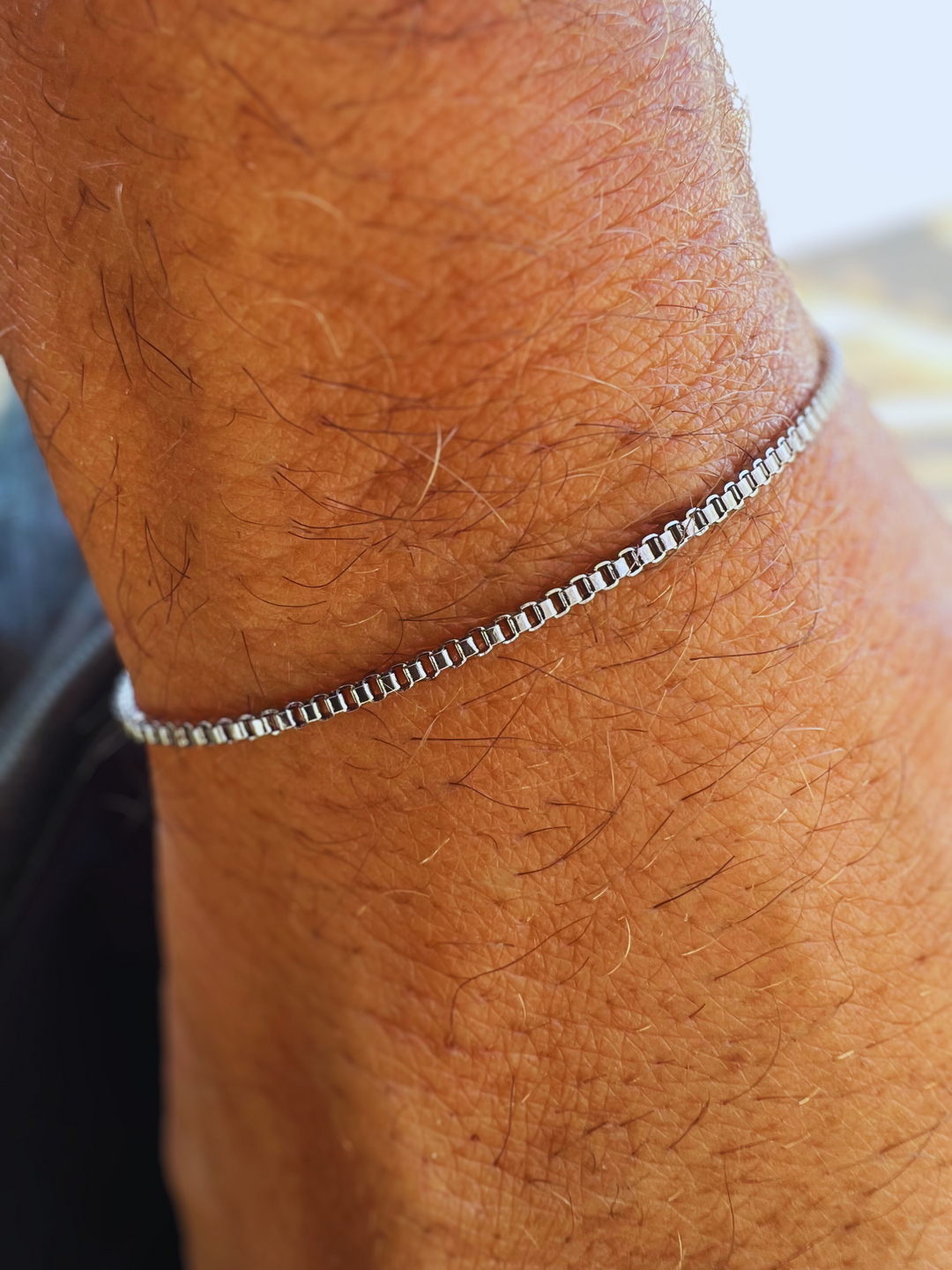 Box Chain Armbånd | 1.4mm Sølvfarvet